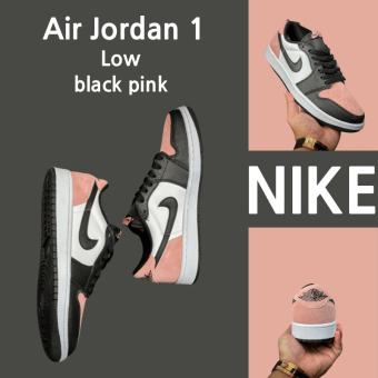 Giày thể thao nam nữ giày Nike Air Jordan 1 Low pink black