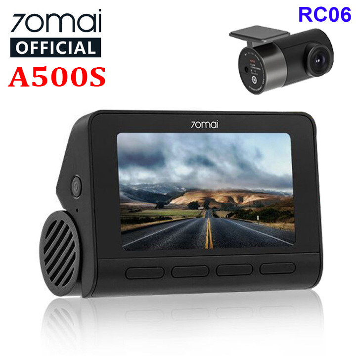 Bộ Camera hành trình (trước và sau) ô tô Xiaomi 70mai Bản Quốc Tế cao cấp A500S+RC11 - Hàng Nhập Khẩu