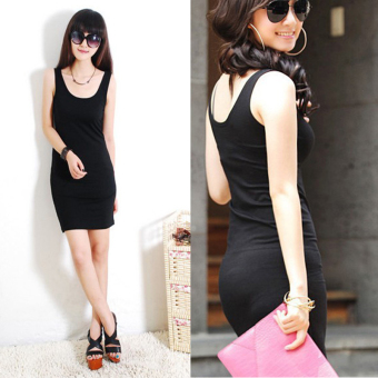 Cyber Women Summer Sexy Bodycon Sleeveless Casual Vest Mini Dress (Black) July 2018 - 4 Cyber Women Summer Sexy Bodycon Sleeveless Casual Vest Mini Dress (Black) - 4