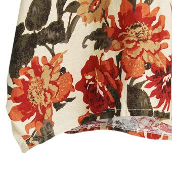 Five Star Store New Sexy Womens Floral Linen Long Sleeve V-NeckCute Party Evening Short Mini Dress Apricot - Intl April 2018 - 3 Five Star Store New Sexy Womens Floral Linen Long Sleeve V-NeckCute Party Evening Short Mini Dress Apricot - Intl - 3