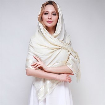 HengSong 2016 New Muslim 180*70cm Scarf Beige May 2018 - 2 HengSong 2016 New Muslim 180*70cm Scarf Beige - 2