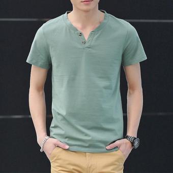 Clothingloves Fashion Solid Color V-Neck Short Sleeve Cotton Men's Casual T-Shirts (Gray) - Intl April 2018 - 4 Clothingloves Fashion Solid Color V-Neck Short Sleeve Cotton Men's Casual T-Shirts (Gray) - intl - 4