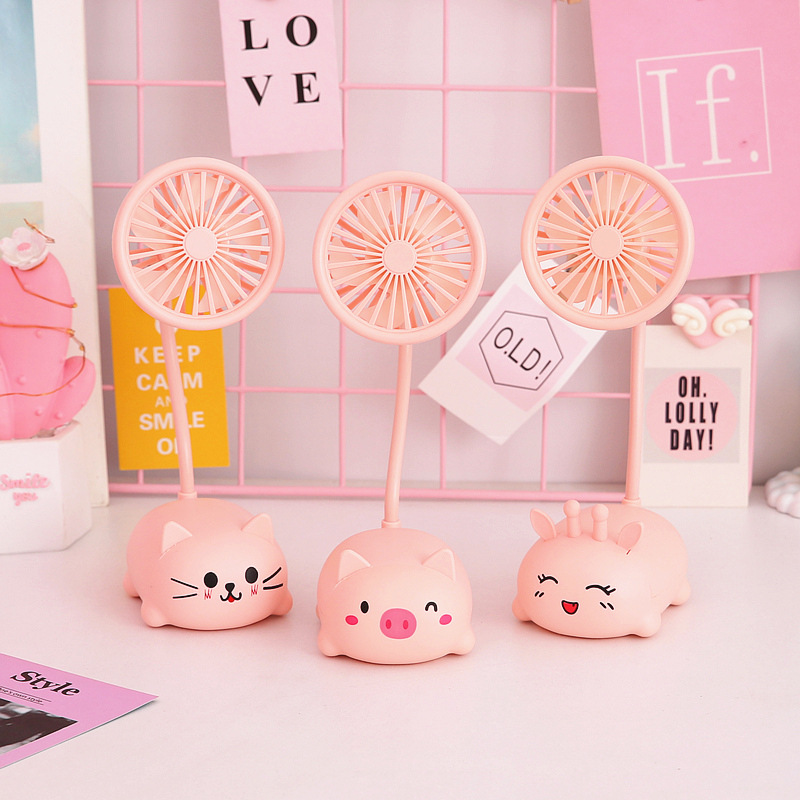 Quạt tích điện mini quạt cầm tay tích điện quạt tích điện để bàn hình thú đáng yêu