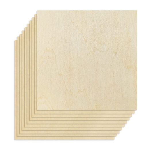 10pcs 20x20x0.2cm Basswood Sheets Unfinished Wood Board, Rectangle Blank  Wooden, Wooden Cutouts For