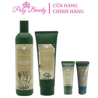 Dầu gội Weilaiya nâu chiết xuất hà thủ ô kết hợp tinh chất gừng kích thích mọc tóc nhanh chắc khỏe 400+250ml