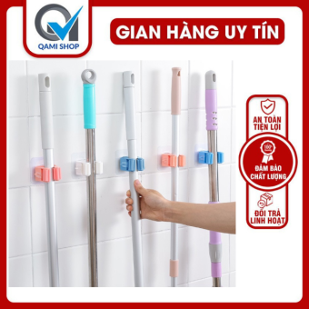 Móc dán tường giữ cây lau nhà không cần khoan đục ,treo chổi ,kẹp chổi cây lau nhà