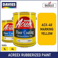 Davies Acreex Rubberized Floor Paint - Topcoat Clear / Reducer / Tile Red / Dark Velvet Gray - 1L / 4L