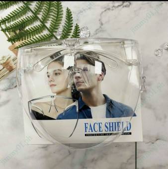 Mắt kính bảo hộ FACE SHIELD MASK , chống giọt bắn, chống bụi che hết khuôn mặt bảo vệ mắt toàn diện tròng trong suốt , kính chống dich covid