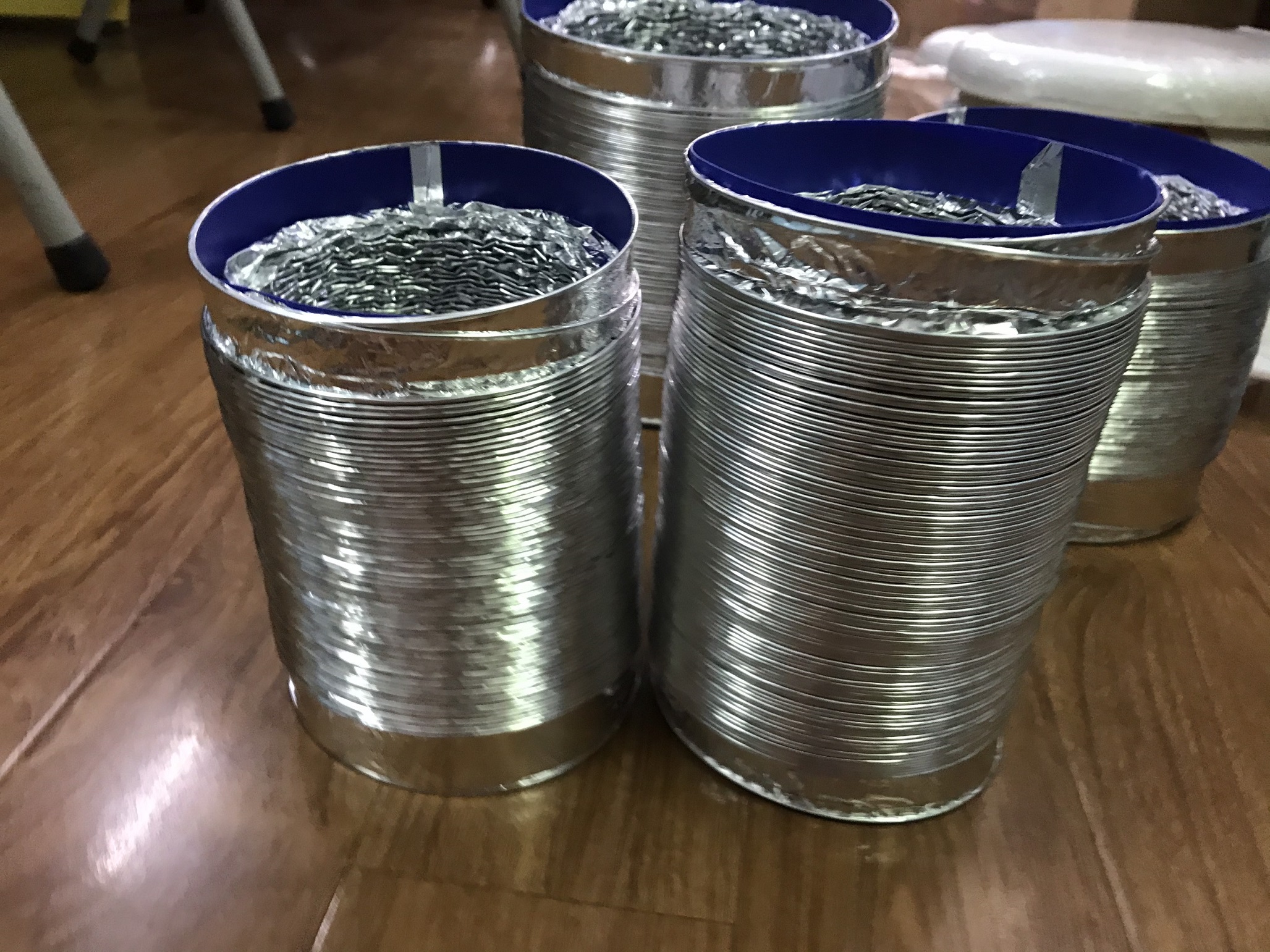 Ống bạc mềm lõi thép, ống nhôm sun Máy hút mùi Canzy