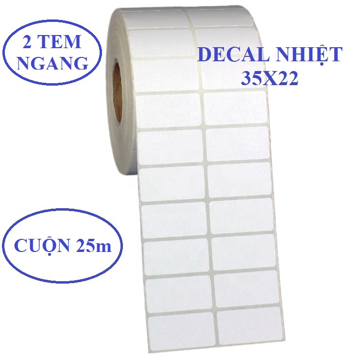 Decal in tem mã vạch nhiệt 35x22