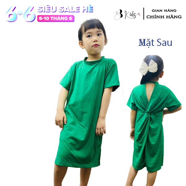 Váy xuông, xoắn lưng cá tính bb kids cho bé, chất liệu cotton