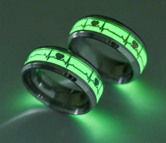 Nhẫn TITAN Dạ Quang Phát Sáng Trong Đêm Phong Cách Âu Mỹ Chữ LOVE - Nhẫn TITAN dạ quang phát sáng lấp lánh huyền bí trong đêm