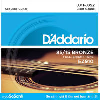 Dây đàn Guitar Acoustic DAddario EZ910 Dây cỡ 11 giúp tiếng của cây đàn vang to âm sắc trong trẻo sử dụng êm tay