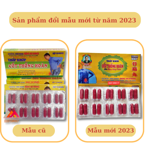 Thấp khớp Cốt thống hoàn - Hổ trợ đau khớp - Đau thần kinh tọa - Thoát vị đĩa đệm - Hộp 20 viên