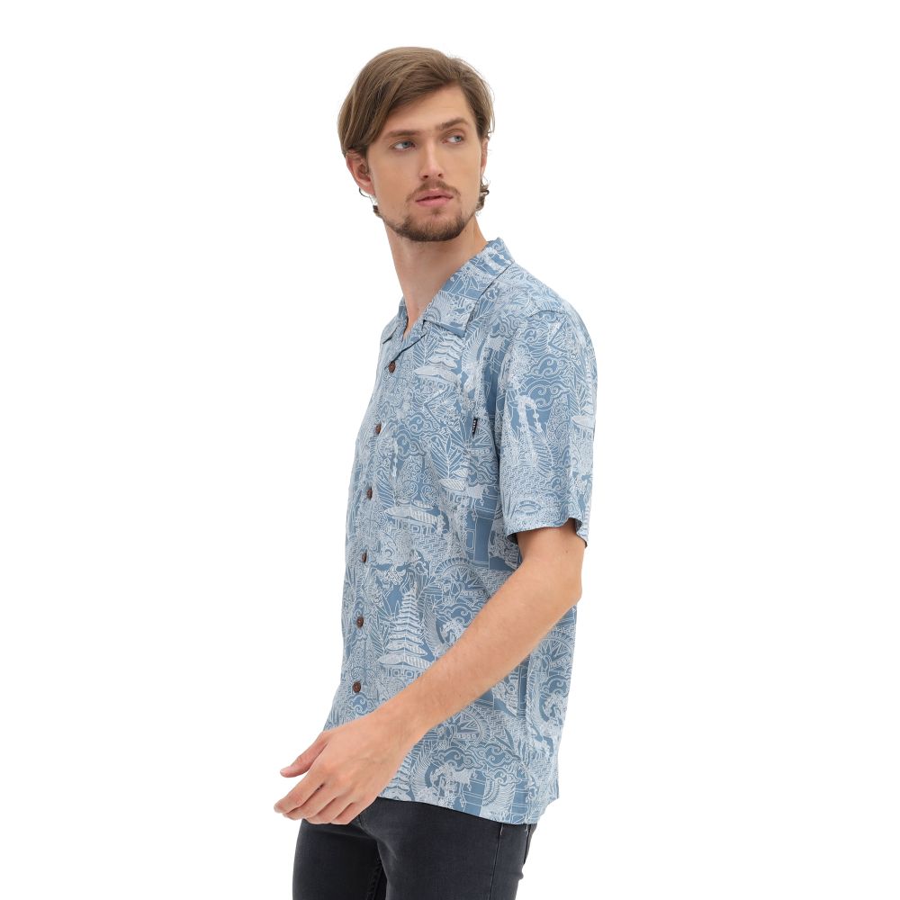 910007665 INDONESIA CULTURAL SHIRT - BLU