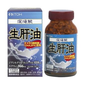 Viên Uống Dầu Gan Cá Mập Itoh 1800mg Bổ Sung Squalene, omega 3, DHA & EPA 180v - DaviMask STORE