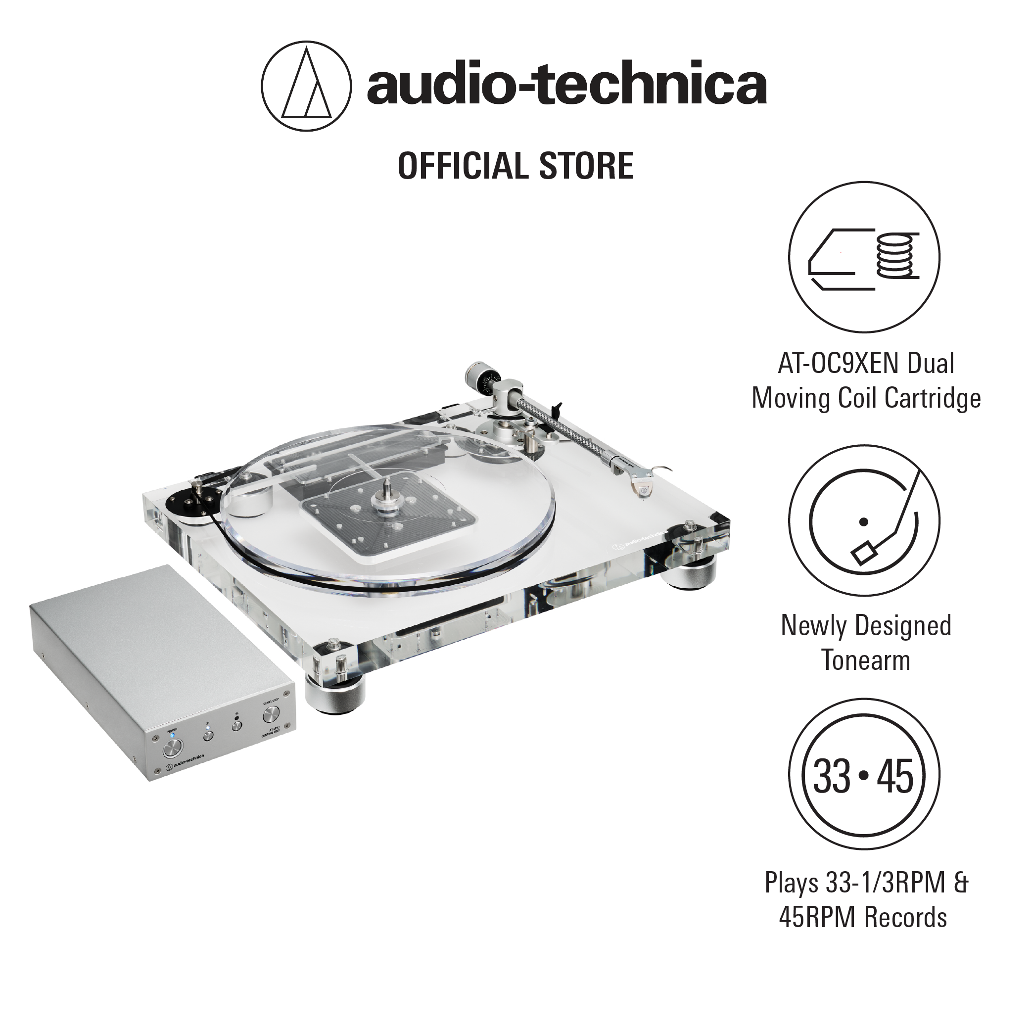 Audio-Technica AT-LPA2 Fully Manual Belt-Drive Turntable 1 Year Warranty