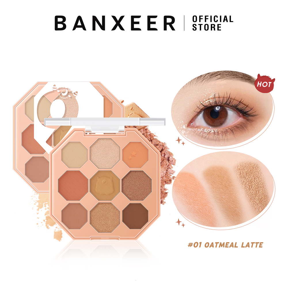 Gambar O.TWO.O Banxeer Star Dazzling Monster Eyeshadow Palette 9 colors