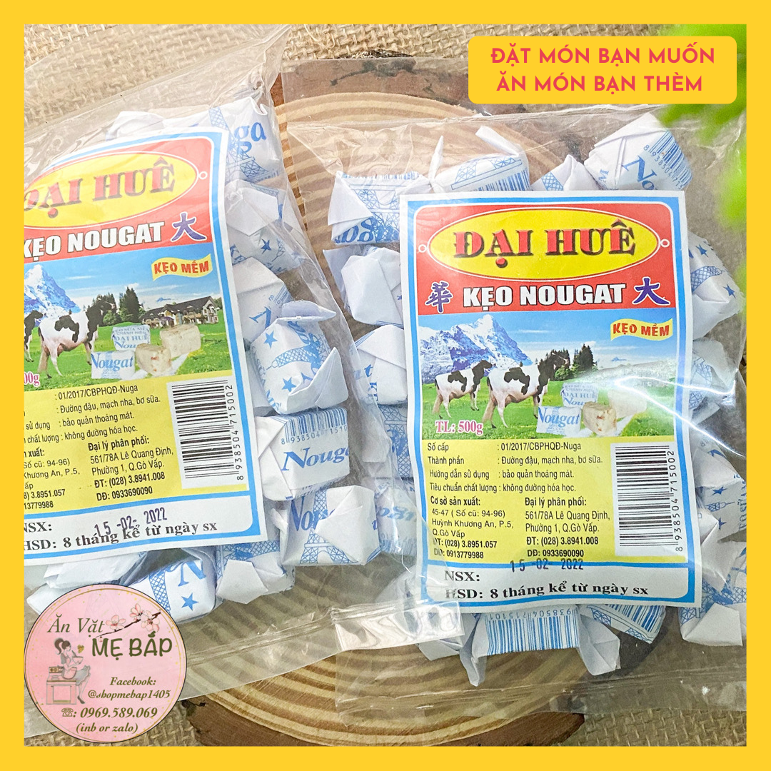 Kẹo Sữa Đậu Phộng Nougat Đại Huê 200g - Shop Mẹ Bắp [Date 10/2022 ]
