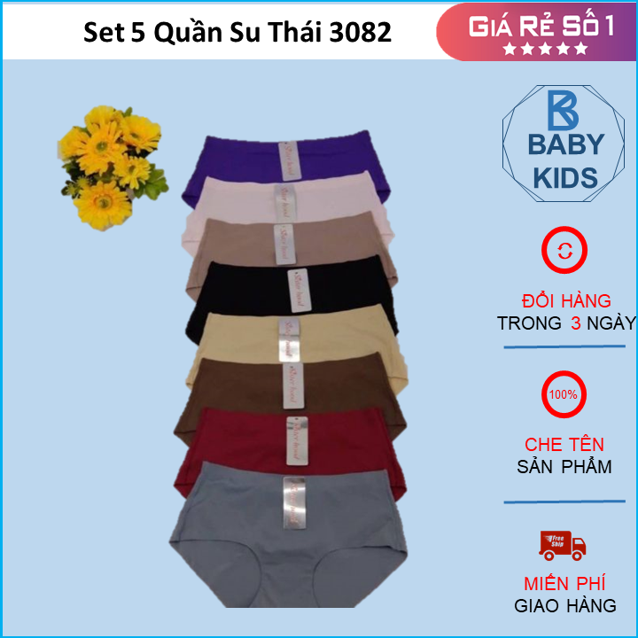 Set 5 quần su thái 3082 giao màu ngẫu nhiên