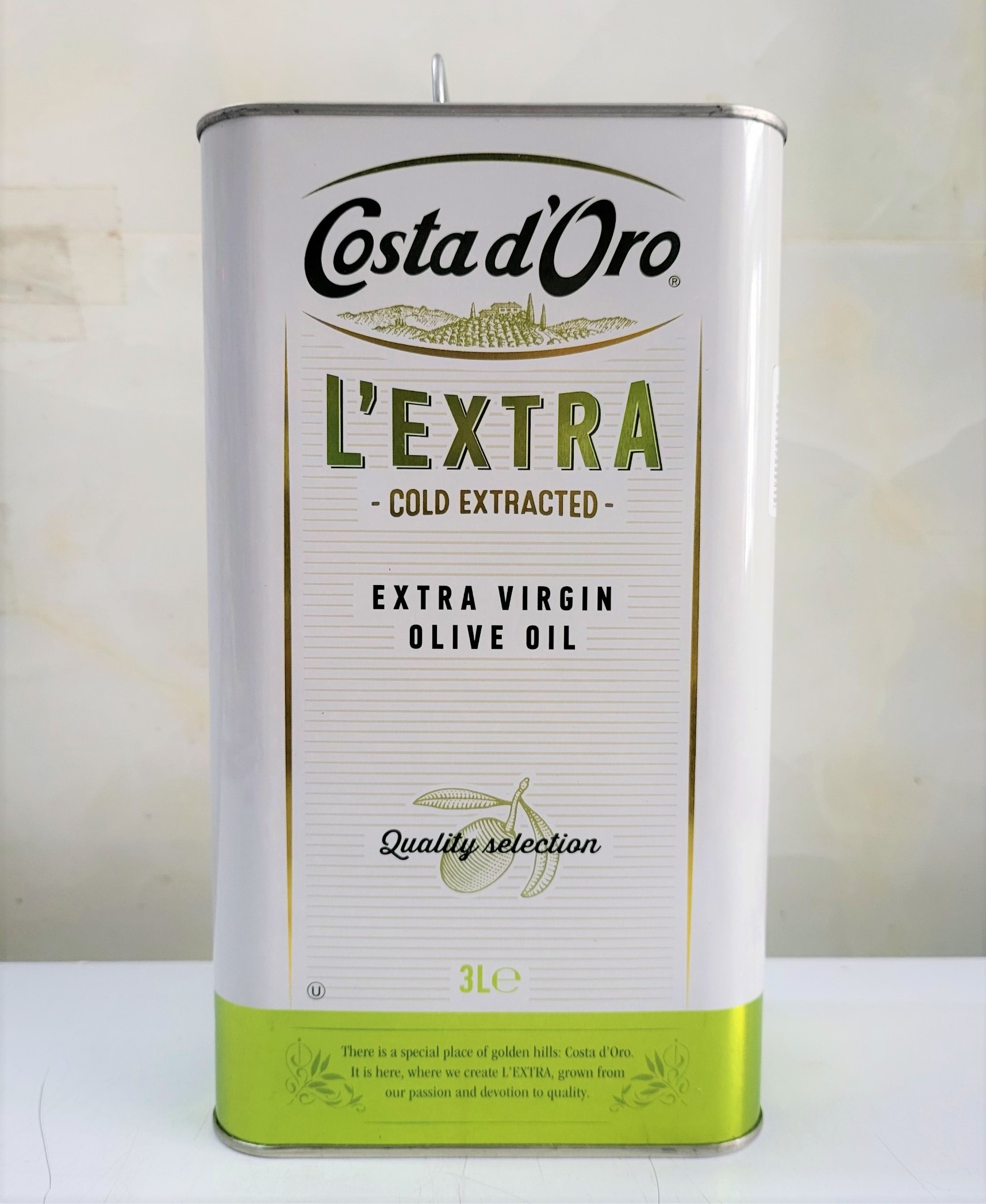 [CAN 3 Lít – EXTRA VIRGIN] DẦU Ô LIU NGUYÊN CHẤT ÉP LẠNH [Italia] COSTA D’ORO Olive Oil