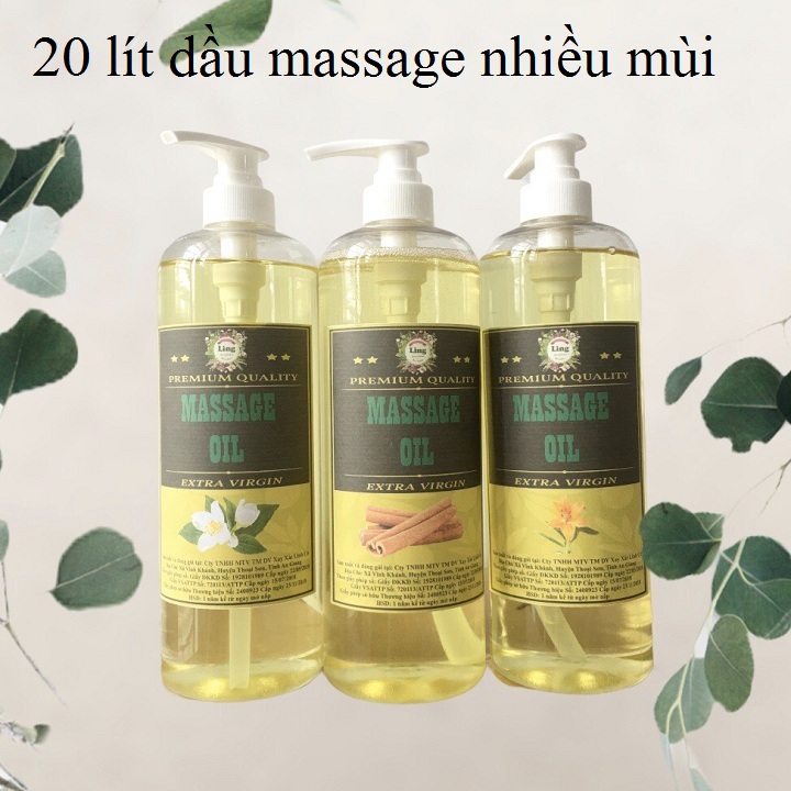 Combo 20 Lít Dầu Massage Body Tinh Dầu Thiên nhiên 100% dùng cho mọi loại da