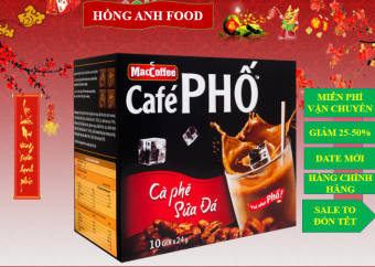Cà phê sữa đá MacCoffee Café Phố 240g ( 10 gói x 24g)