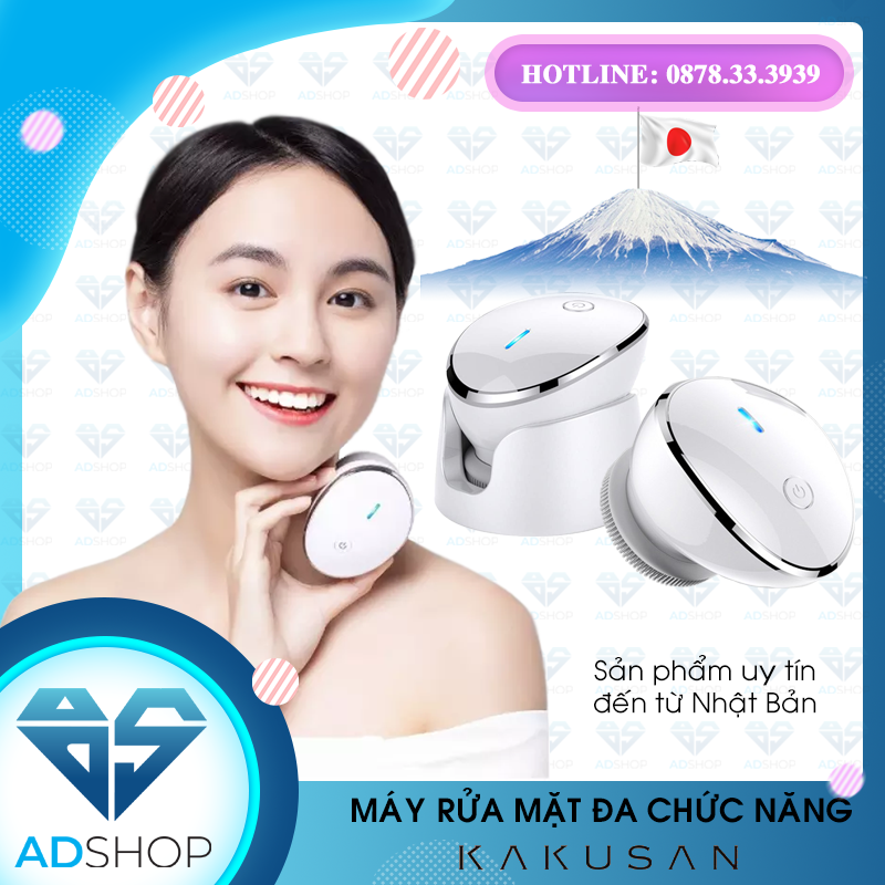 Máy Rửa Mặt Đa Năng Cao Cấp Kakusan Chính Hãng - Hai Chế Độ Làm Sạch Đẩy Sâu Tinh Chất Sáng Bóng Làn Da
