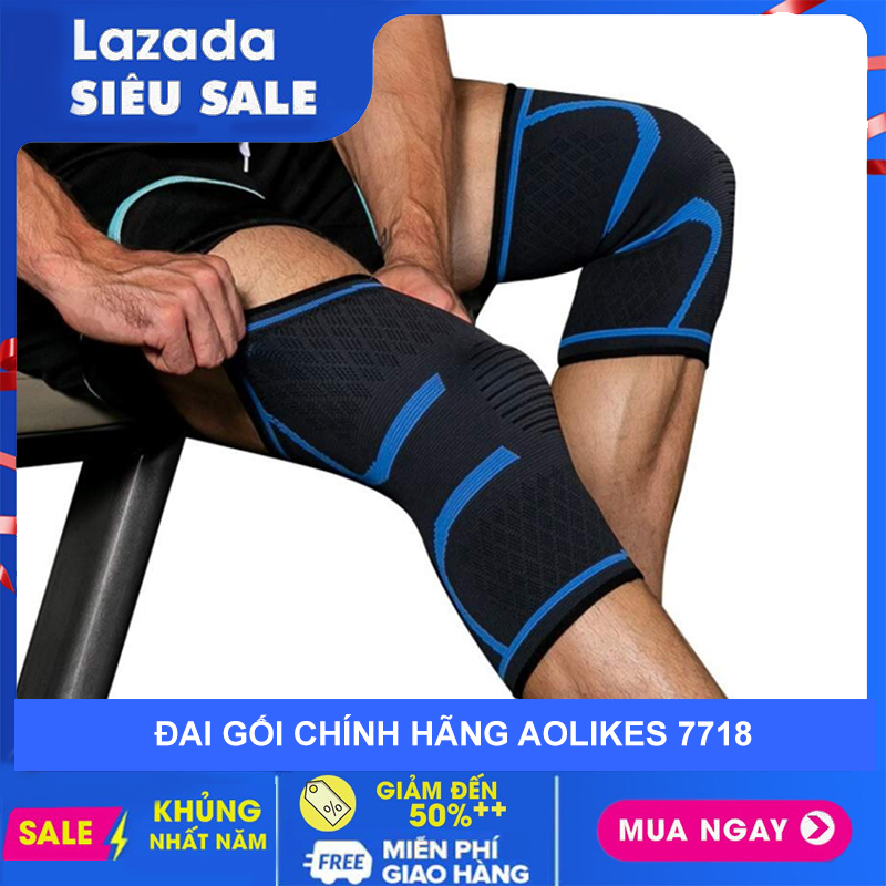 Băng bảo vệ, hỗ trợ đầu gối khi chơi thể thao , đá bóng, tập yoga, chạy bộ, bóng chuyền, tennis,..AOLIKES ( 1 đôi )