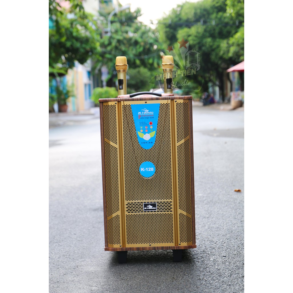 [MỚI NHẤT 2023] Loa kéo KIOMIC K128 BASS 3 TẤC CÔNG SUẤT 300W CHÍNH HÃNG mới nhất 2023