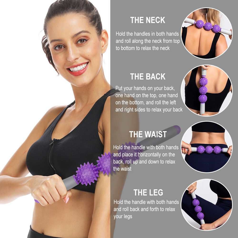 Neck Massager, Pressure Point, Trigger Point Massage Tool For Shiatsu