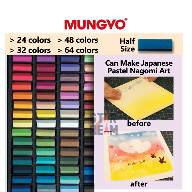 New Mungyo Professional Water Color Half Pan 12 Color Set Pastel MWPH-12PT