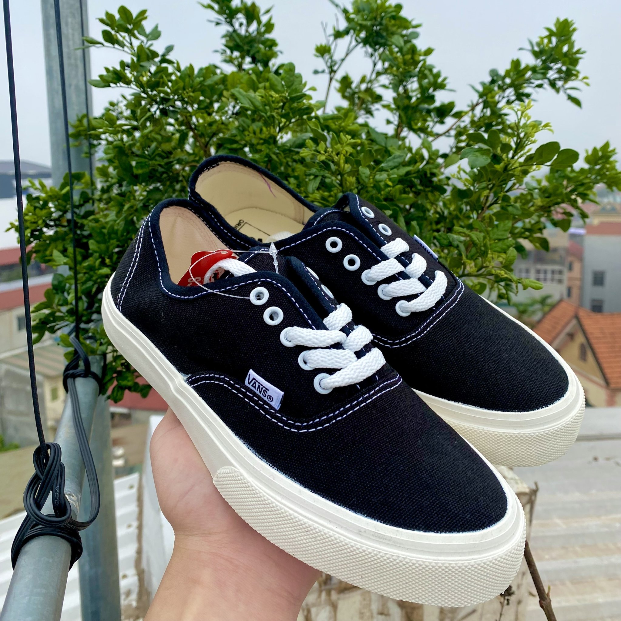 Giày vans classic đế kem giúp tăng chiều cao dành cho cả nam và nữ