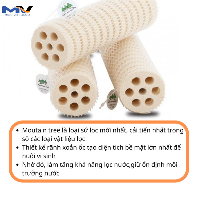 Sứ củ sen Mountian Tree thế hệ 1/ thế hệ 3 lọc nước cho hồ cá