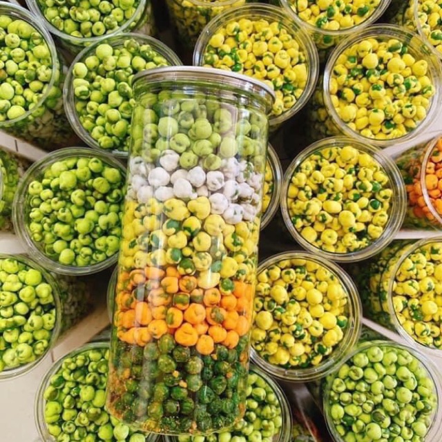 Đậu hà lan mix 5 vị hủ 500g - ăn vặt gàbeo