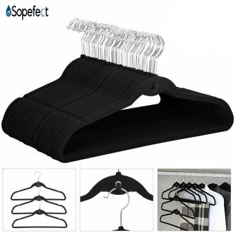 YBA454 【Stock】 10/20Pcs Chống Trượt Bộ Com Lê Bằng Nhung Móc Treo Quần Áo Tủ Quần Áo Đồ Sắp Xếp Gia Dụng