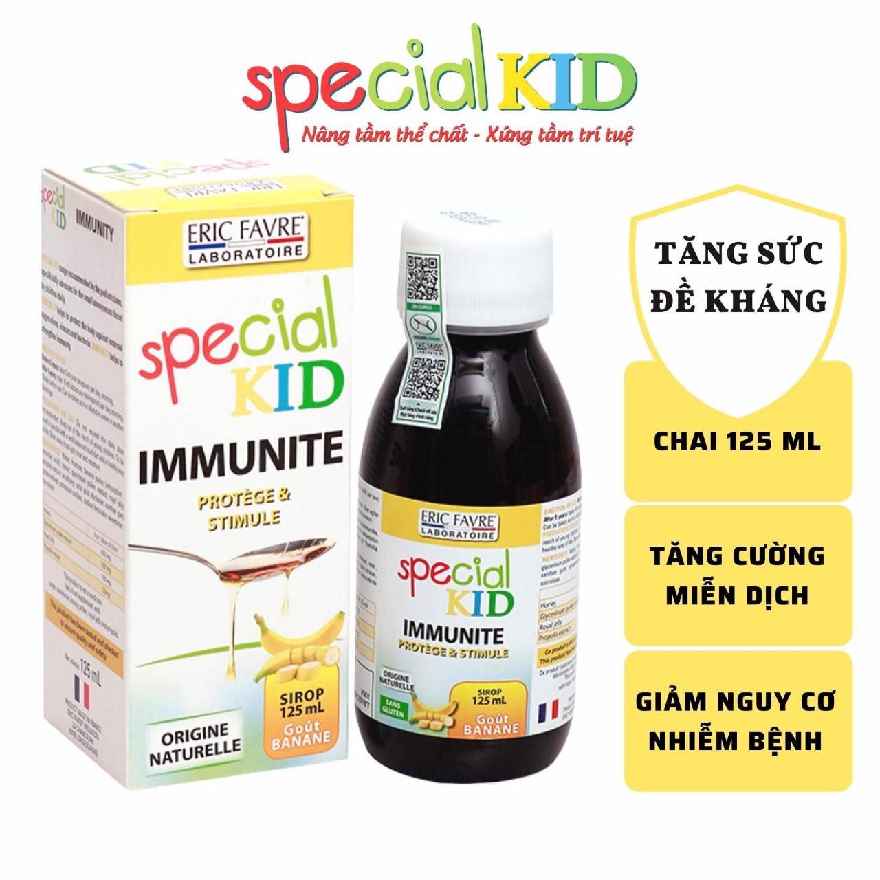 Special Kid Immunite Giúp tăng cường sức đề kháng, Hỗ trợ giảm nguy cơ mắc các bệnh do nhiễm khuẩn.