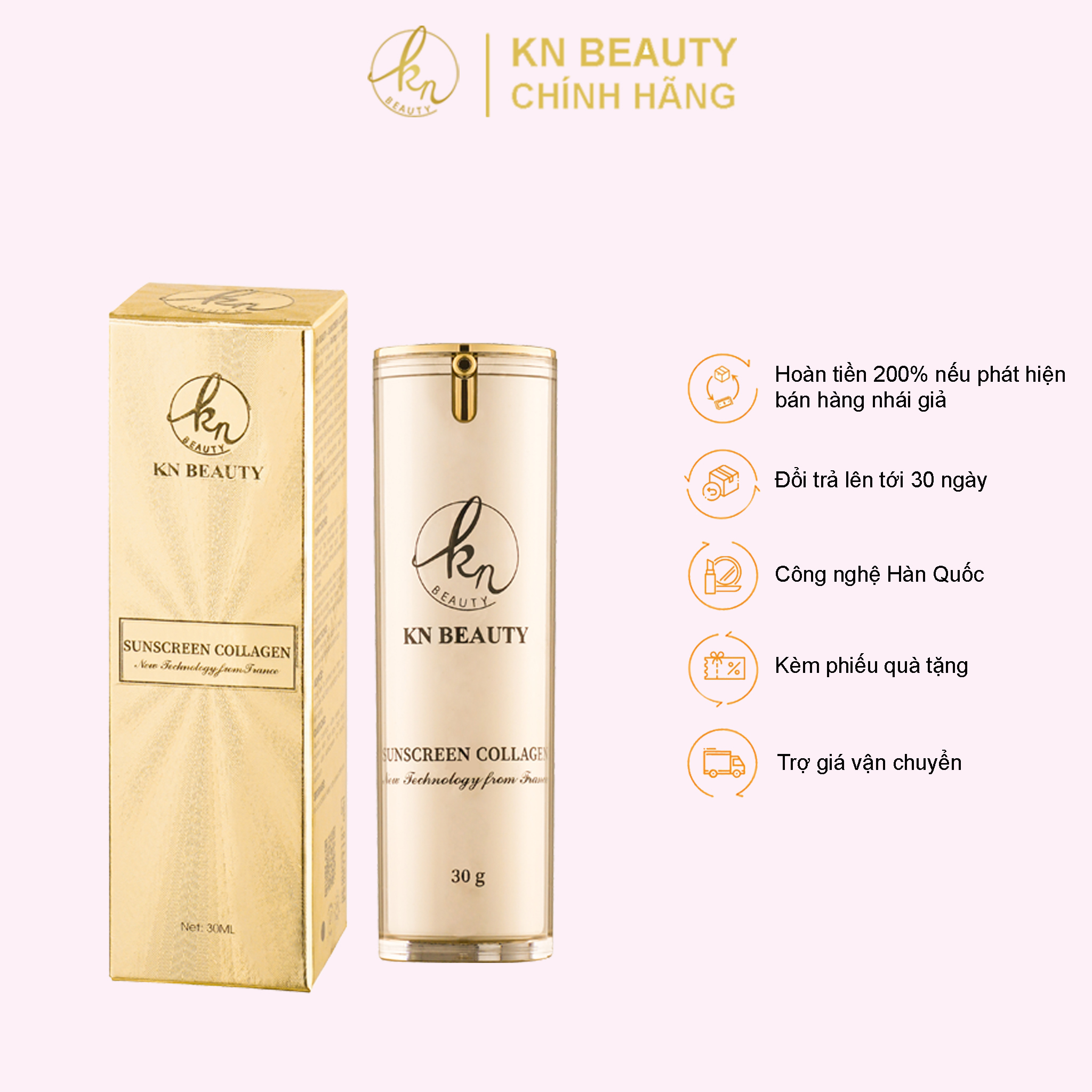 KN Beauty - Kem chống nắng Sunscreen Collagen 30g