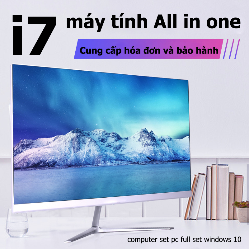 【Cung cấp hóa đơn + bảo hành 2024 new 24 inch máy tính all in one máy tinh để bàn cho học sinh AIO Core i7/i3 RAM 8GB/16GB 256GB/512GB SSD Bàn phím và chuột không dây Lenovo miễn phí Cài đặt Windows 10 và Microsoft Office chính hãng