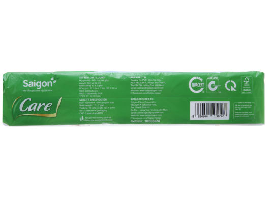 LỐC 10 CUỘN GIẤY VỆ SINH - SÀI GÒN CARE 10 (KHÔNG LÕI)