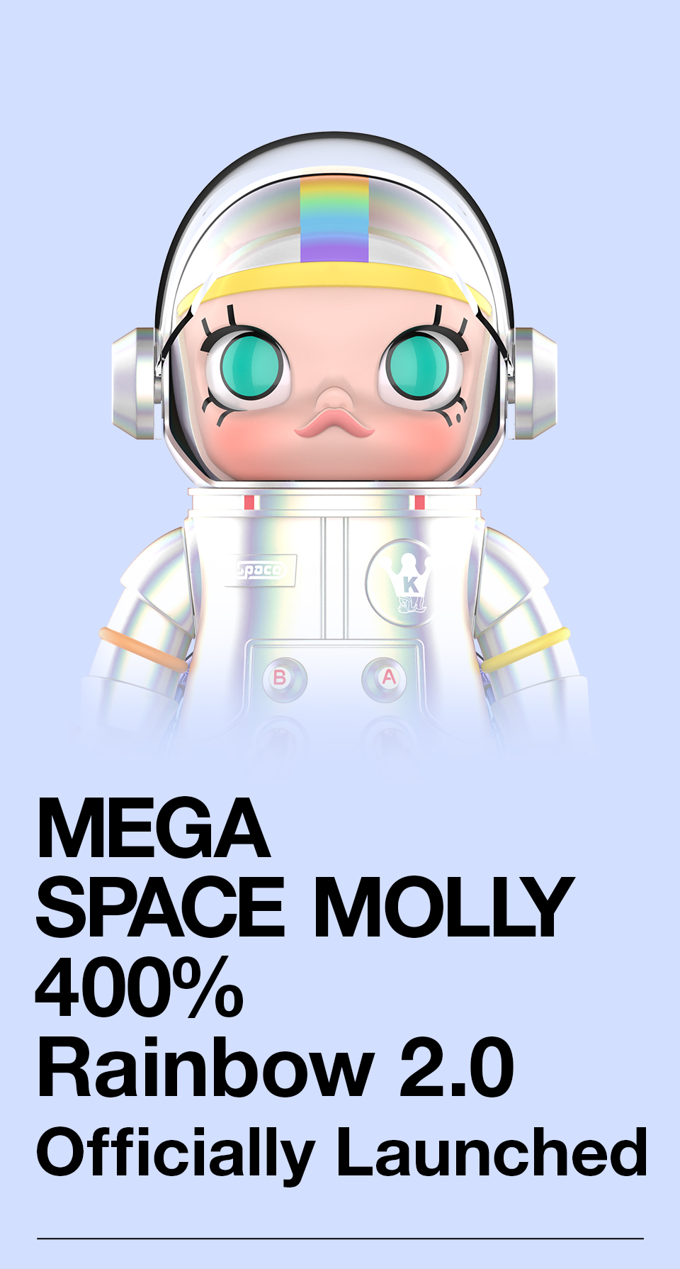 POP MART MEGA SPACE MOLLY 400% Rainbow 2.0 | Lazada Singapore
