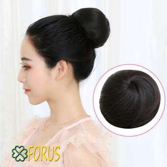 Tóc búi tròn củ tỏi Z45, màu [đen 2#] tóc giả nữ