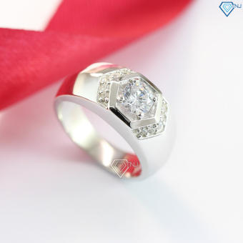 Nhẫn bạc nam đính đá cá tính NNA0045 - Trang Sức TNJ