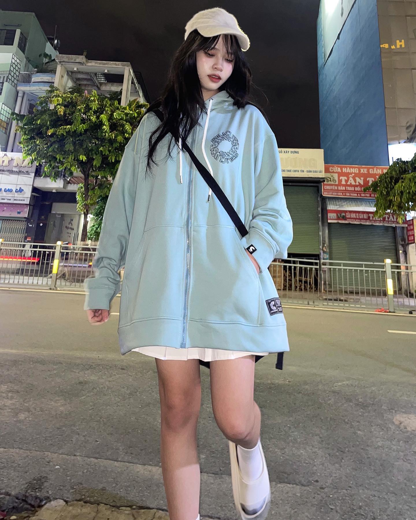 Áo khoác Hoodie Zip Circle