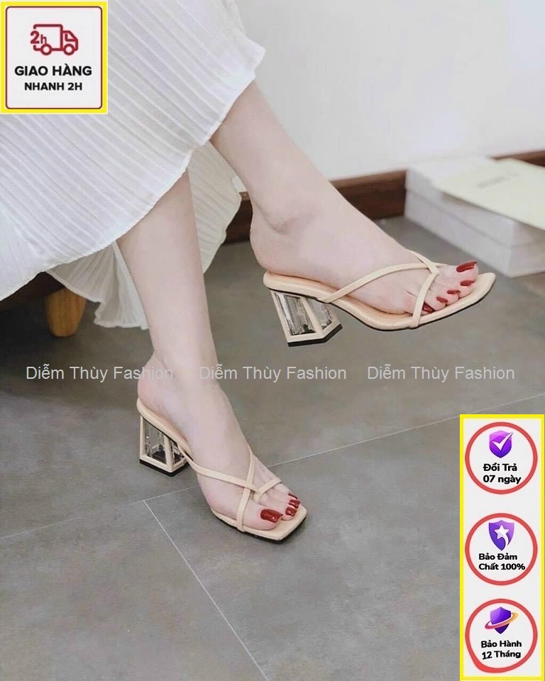 Giày dép cao gót 5cm hàn quốc kiểu mới 2022