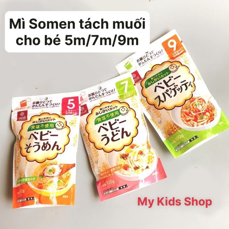 Mỳ ăn dặm Somen tách muối Hakubaku cho bé 5-7-9 tháng