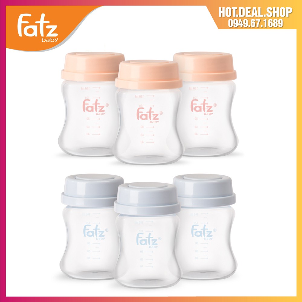 Bộ 3 bình trữ sữa đựng sữa fatz baby - store 2 fb0140vn - dung tích 140ml free bpa an toàn cho bé