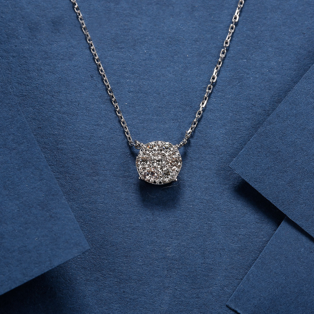 Rio Diamonds Zesun Diamentowy Naszyjnik K18 Białe Złoto