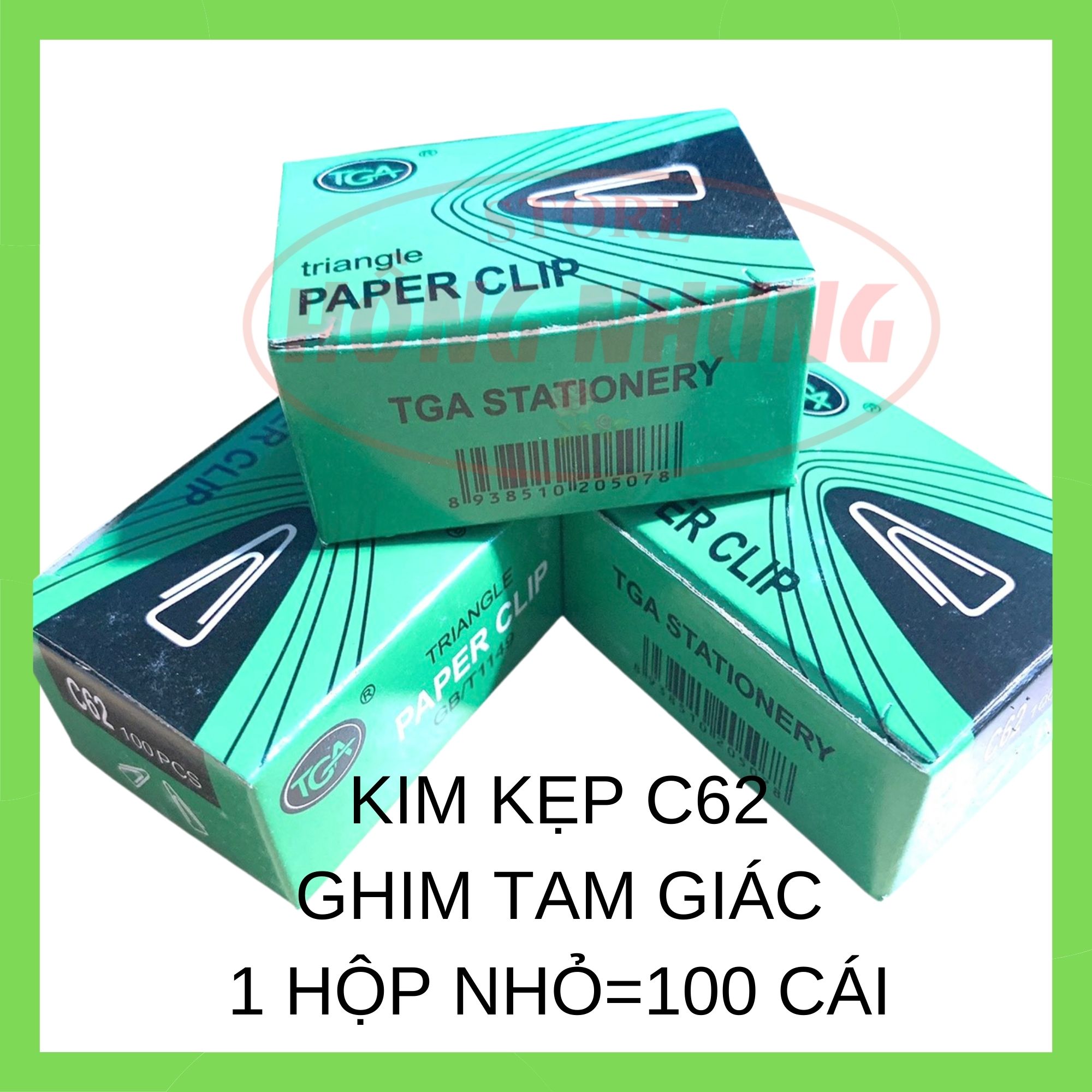 [Hồng Nhungg Store] 03Hộp Kim Kẹp C62, Loại 100 Cái Kim Kẹp Hình Tam Giác, Giúp Bạn Kẹp Chặt Tài Liệu