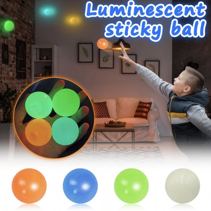 Luminous ball / Sticky ball / Mainan Penghilang Stres
